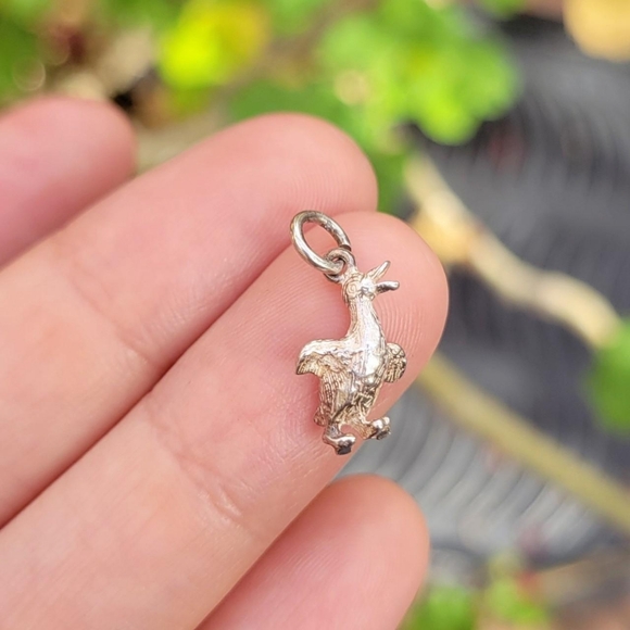 Vintage Antique Solid 925 Sterling Silver Duck Duckling Charm - Picture 2 of 7